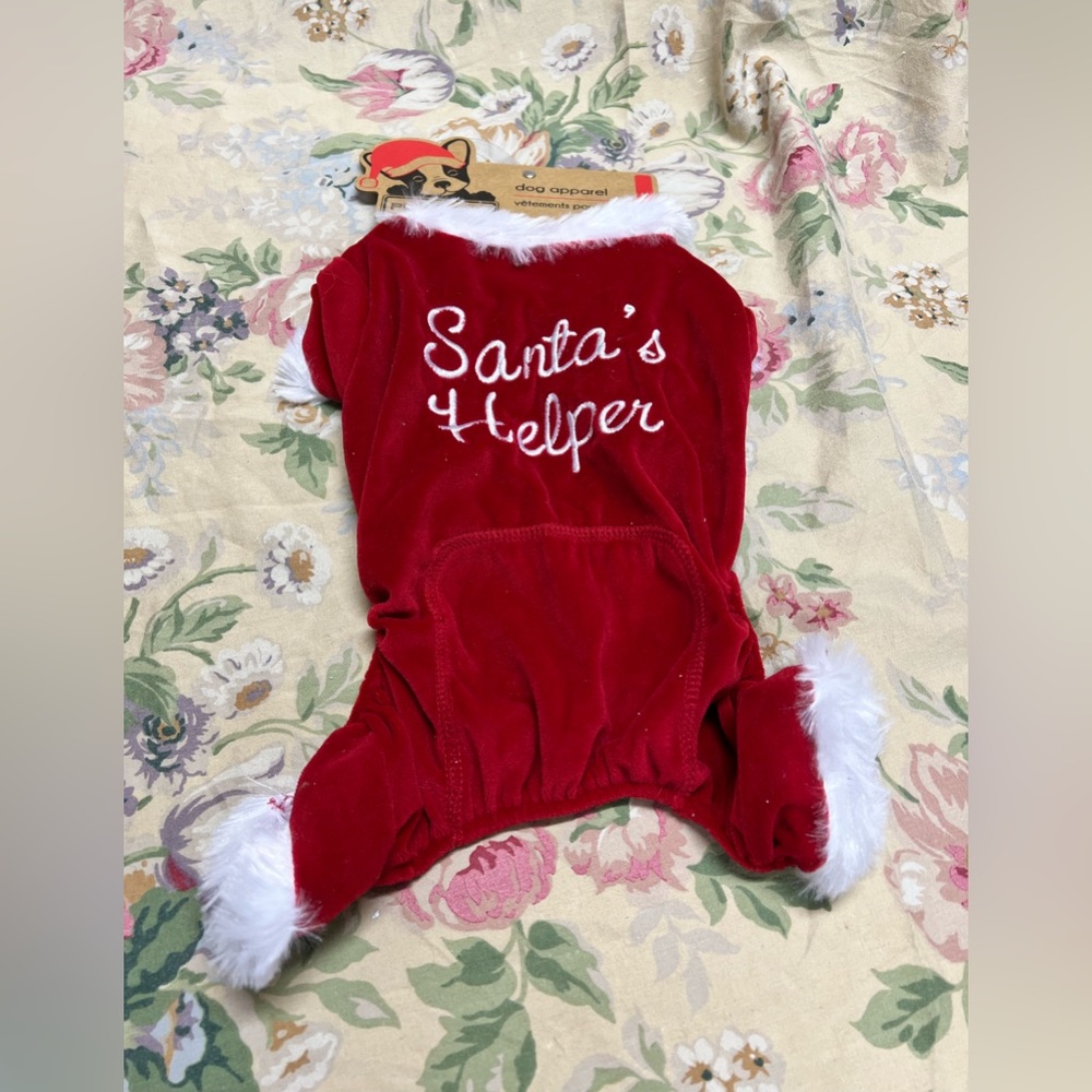 Dog outfit Santa helper outfit